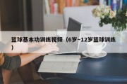 篮球基本功训练视频（6岁～12岁篮球训练）
